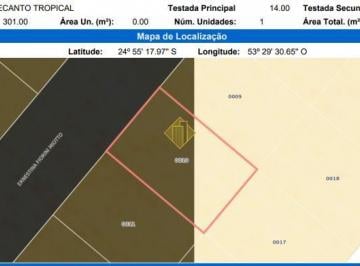 Terreno · 301m² · LOTE À VENDA NO LOTEAMENTO PARAISO TROPICAL I EM CASCAVEL - PARANÁ