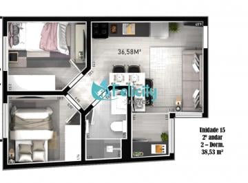Apartamento · 39m² · 2 Quartos · Apartamento com 2 dormitórios, 38m2 na Vila Santa Edwiges