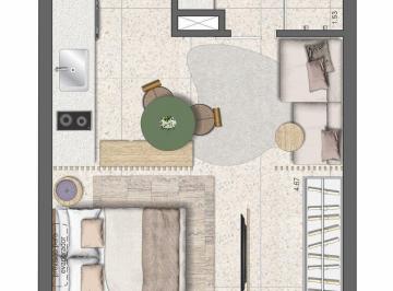 Planta 01 - 1 dorm 27,70m² - studio · Apartamento à venda no bairro Gávea - Rio de Janeiro/RJ