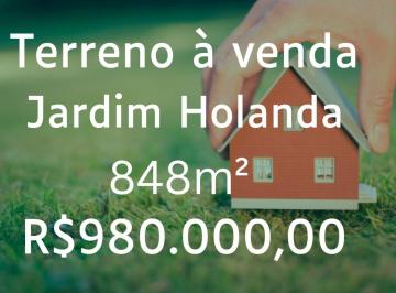Terreno · 848m² · Terreno à venda, bairro Jardim Holanda - Uberlândia/MG