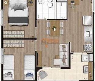 544674cc3fdb5877f44b00a8703f36ef5c2a9661 · Apartamento com 2 dormitórios à venda, 44 m² por R$ 388.400,00 - Vila Antonieta - Guarulhos/SP