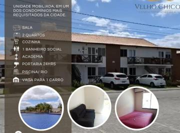Apartamento de 2 quartos, Paulo Afonso · ALUGA APARTAMENTO SEMIMOBILIADO NO CONDOMÍNIO BRISAS DO LAGO!