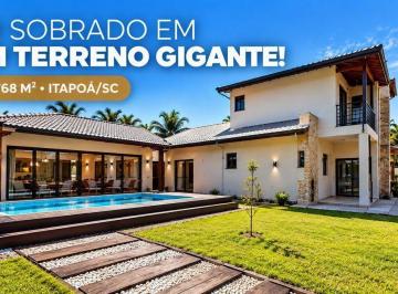 Casa · 230m² · 5 Quartos · SOBRADO MOBILIADO COM PISCINA E 768M² DE TERRENO A 340M DO MAR | ITAPOÁ/SC
