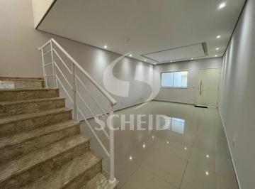 Casa · 100m² · 3 Quartos · 2 Vagas · Sobrado novo 3 dormit, 1 suite, 2 vagas, churrasqueira, quintal, acabamento sofisticado