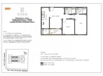 59,95m² · Apartamentos com 2 e 3 Dormitórios - Viven