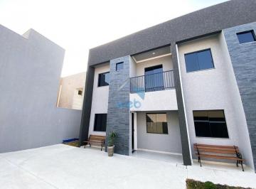 Foto 01 · Sobrado em condomínio no Bairro Campo de Santana, com três quartos, piso em porcelanato, textura pro