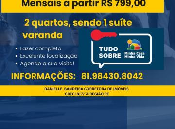 Apartamento de 2 quartos, Recife · Minha Casa Minha Vida- vendo apt em lançamento