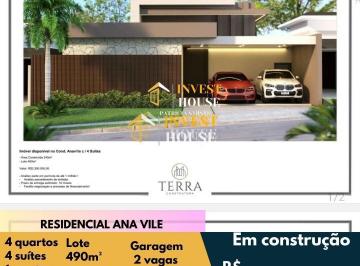 Casa · 245m² · 4 Quartos · 2 Vagas · Casa de luxo 4 suítes no Residencial Anaville em Anápolis/GO