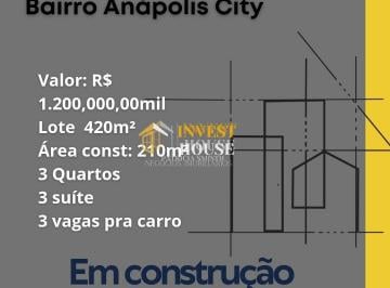 Casa · 210m² · 3 Quartos · 3 Vagas · Casa 3 suítes em Anápolis City, ANápolis/GO