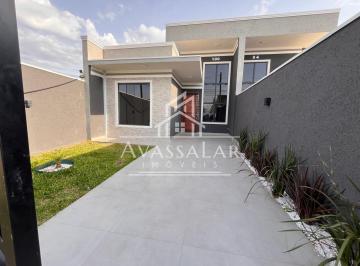 Casa · 90m² · 2 Quartos · 3 Vagas · Casa com 03 quartos, Eucaliptos, FAZENDA RIO GRANDE - PR com excelente acabamento.