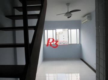 escada/sala 1o andar · Cobertura, 105 m² - venda por R$ 690.000,00 ou aluguel por R$ 4.500,02/mês - José Menino - Santos/SP
