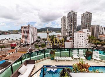 52f90b6e9b779674b14161dc2281c716d1745e04 · Cobertura com 6 dormitórios à venda, 600 m² por R$ 3.200.000,00 - Ponta da Praia - Santos/SP