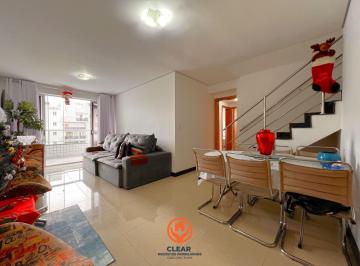 Sala de estar e jantar da cobertura duplex de 202 m² à venda no Castelo BH · Cobertura Duplex à Venda no Castelo BH | 202 m², 3 Quartos, 3 Vagas, Elevador e Terraço Gourmet