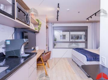 Foto 01 · Studio de 21 m² a venda no Paraíso, com 1 dormitório, 1 banheiro, lavanderia, área de serviço, mobil