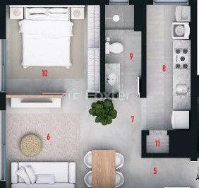 Planta 401.jpg · Apartamento, 1 dormitórios, 45 m², em Petrópolis