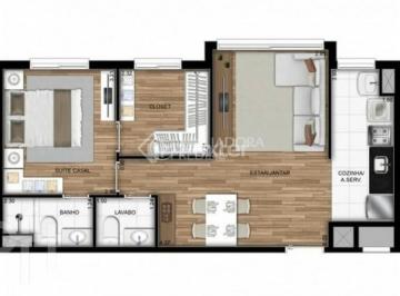 b26b4ba1 · Apartamento, 1 dormitórios, 44 m², em Partenon