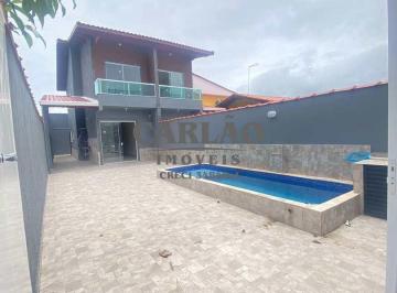 Casa · 125m² · 2 Quartos · 3 Vagas · Sobrado com 02 dorms, Agenor de Campos, Mongaguá - R$ 398 mil, Cod: 355696