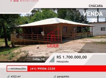 Rural · 4322m² · 3 Quartos · 23 Vagas · BELÍSSIMA CHÁCARA EM PIRAQUARA