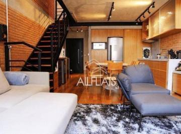 Sala integrada · Apartamento com 1 quarto à venda, 80 m² - Itaim Bibi - São Paulo/SP