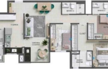Apartamento · 93m² · 3 Quartos · 2 Vagas · Apartamento com 3 dormitórios à venda, 93 m² por R$ 984.000,00 - Campestre - San