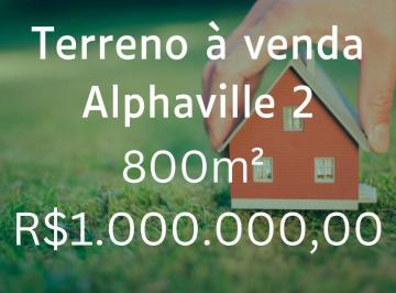 Terreno · 800m² · Terreno à venda, 800 m² - Condomínio Alphaville 2 - Uberlândia/MG