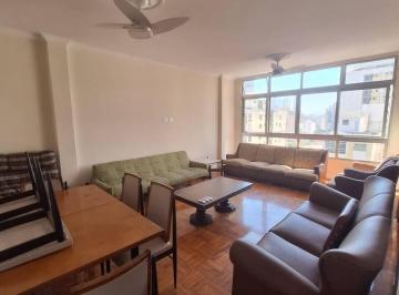 Apartamento · 140m² · 3 Quartos · 1 Vaga · R$ 5 mil + encargos. Apartamento para locação no Gonzaga, Santos-SP: 3 quartos, 1 suíte, 3 banheiros