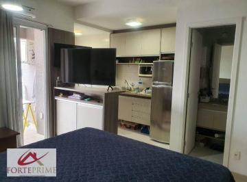 quarto / banheiro / sacada · Studio com 34 m² 1 dormitório 1 vaga para alugar Rua Michigan - Brooklin