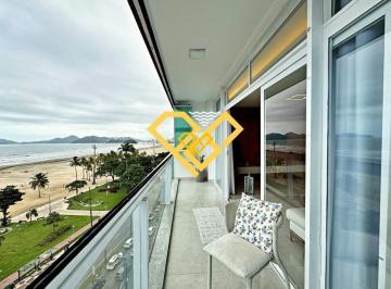 Varanda · Apartamento Mobiliado com Vista Mar e 3 Quartos no Gonzaga – Santos/SP