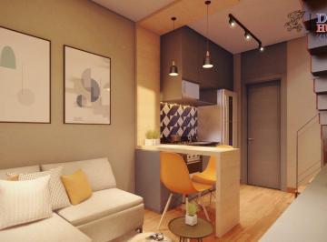 LIVING · Cobertura Duplex de 35,19m² no bairro Novo Mundo, com 1 quarto (1 suíte) e 1 banheiro