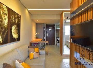 Sala · Flat moderno para Locação - Lake Side - Lakeside - Asa Norte