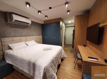 Foto 01 · Studio de Luxo em Condomínio Exclusivo em Santo Amaro, São Paulo: 1 Quarto, 1 Banheiro. Venha Confer