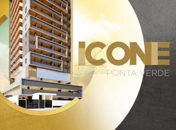 Apartamento · 45m² · 1 Quarto · 1 Vaga · Apartamento Quarto e Sala com Varanda à venda na Ponta Verde no Edifício Ícone