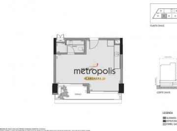 Planta  · Flat à venda, 43 m² por R$ 951.000,00 - Vila Madalena - São Paulo/SP