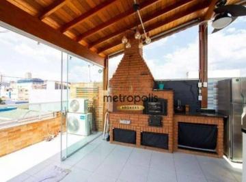 Área gourmet · Cobertura, 76 m² - venda por R$ 515.000,00 ou aluguel por R$ 3.851,00/mês - Vila Scarpelli - Santo A
