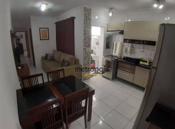 Sala de estar/cozinha  · Apartamento com 2 dormitórios à venda, 56 m² por R$ 352.000,00 - Vila Camilópolis - Santo André/SP