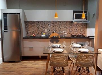 cozinha e jantar · Apartamento 1 dormitório - Addres - Granja Viana - Cotia