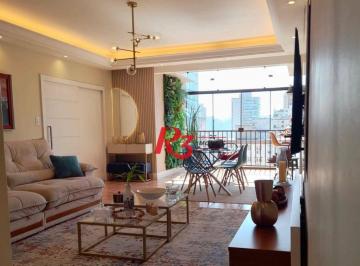 5b6d7ceaf87f1d5927f4084b81d51e28ebe68b25 · Apartamento com 2 dormitórios à venda, 120 m² por R$ 800.000,00 - Pompéia - Santos/SP