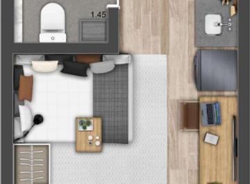 Planta 01 - 1 dorm 25m² - studio · Studio em Brooklin Paulista - São Paulo SP
