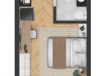 Planta 01 - 1 dorm 20,83m² - studio · Studio em Alto da Boa Vista São Paulo SP