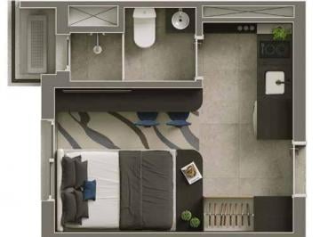 Planta 01 - 1 dorm 17,58m² - studio · Garden em Vila Olímpia - São Paulo SP