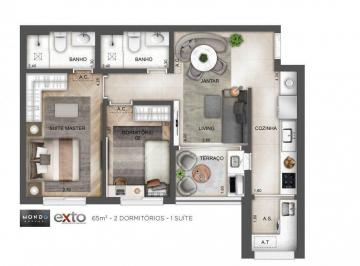 Planta 01 - 2 dorm 62m² · Garden em Vila Andrade - São Paulo SP