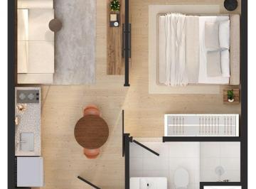 Planta 01 - 1 dorm 27,11m² · Cobertura Duplex em Jardim Paulista - São Paulo SP