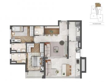 Planta 01 - 2 dorm 91m² · Garden em Brooklin Paulista - São Paulo SP