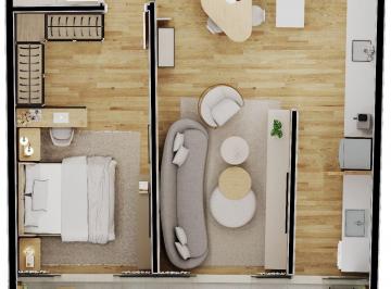 planta · Apartamento com 1 quarto e 78,97m² no Saco Grande