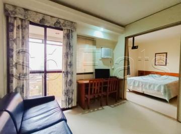 Apartamento · 37m² · 1 Quarto · 1 Vaga · Flat no Q.I totalmente mobiliado em Moema com 37m², 1 dorm e 1 vaga, disponível para locação.