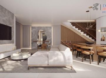 Living · Casa em condomínio NOVA, com 266m² privativos, 3 Suítes, 2 Vagas, no Bairro AHÚ