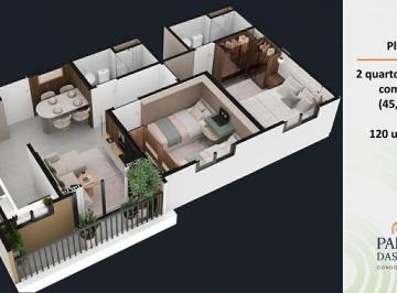 Apartamento · 42m² · 2 Quartos · 1 Vaga · PARQUE DAS ÁGUAS – aqui você encontrara um lar que combina luxo e praticidade 103