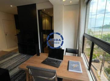 Apartamento · 42m² · 1 Quarto · 1 Vaga · Flat 1 dormitório, vista mar na praia do Itararé, São Vicente (SP).
