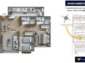 201C 2.jpg · Apartamento, 2 dormitórios, 60.91 m², em Várzea Grande 1º de Maio