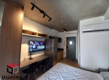 Apartamento · 23m² · Studio mobiliado, ar condicionado, 1 dormitório, banheiro, varanda, sem vaga, lavanderia compartilha
